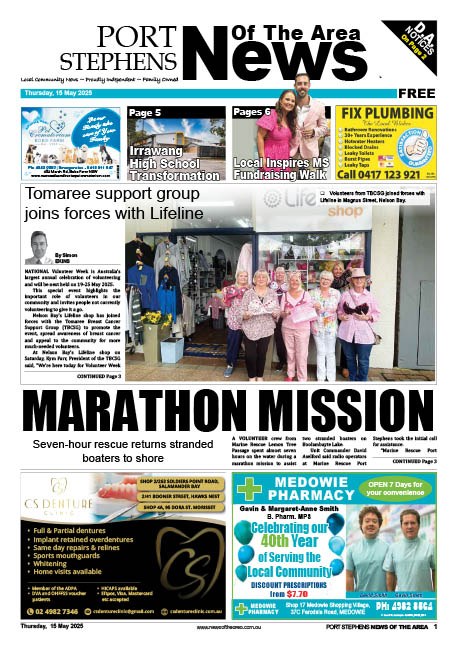 Port Stephens News Of The Area 15 MAY 2025