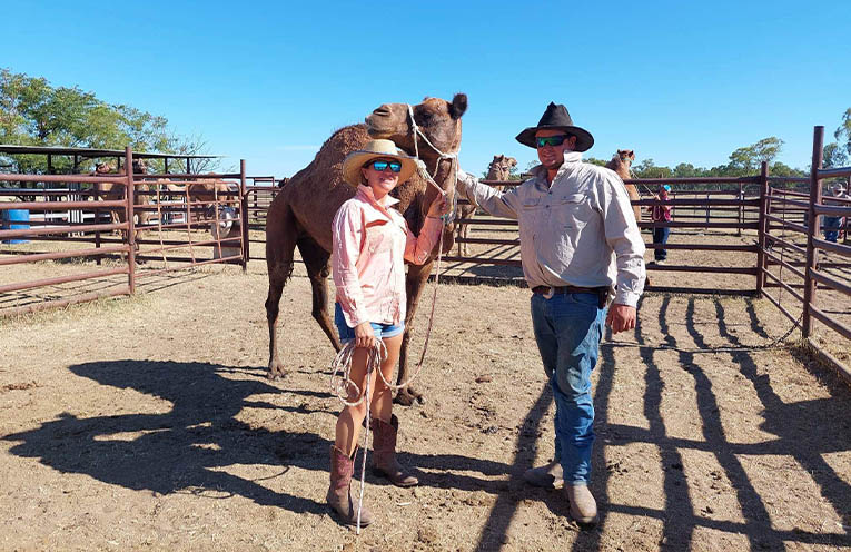 Emily and Luke will follow the winding Outback Camel Trail on a 6000km round trip.