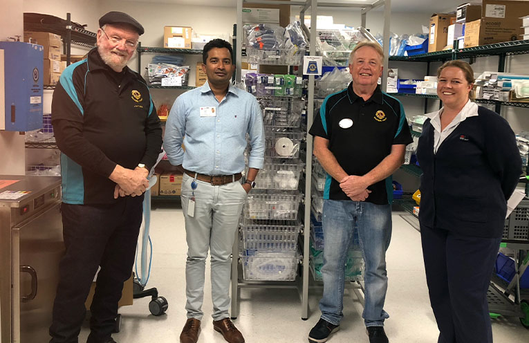 Lions Club of Soldiers Point funds storage and retrieval facility at Tomaree Community Hospital