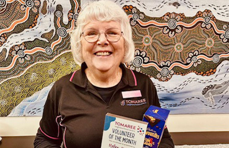 Helen Dykes is using retirement to champion the community as a volunteer at Tomaree Neighbourhood Centre