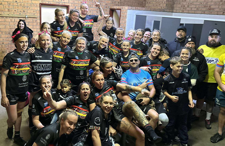 Mallabula Panthers and Nelson Bay Bandits in Women’s Community Plate Grand Final