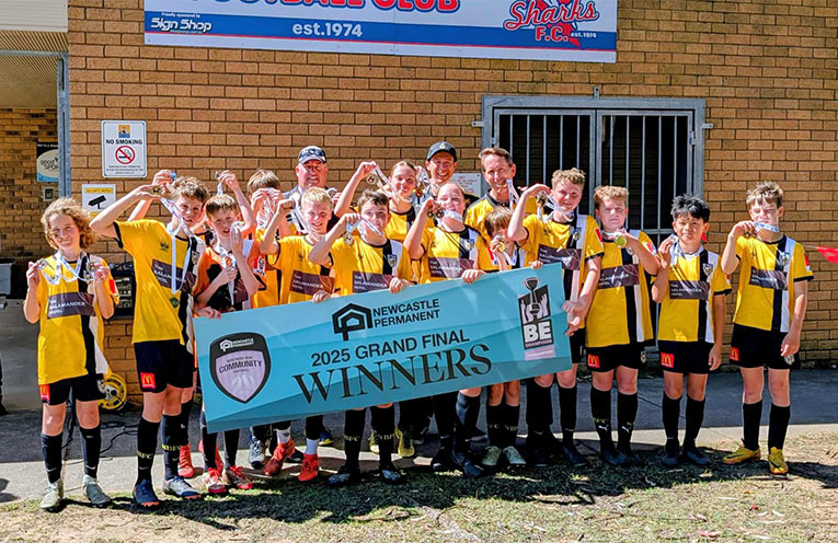 Nelson Bay FC cap bumper season with junior championship treble