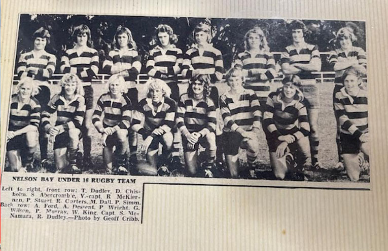 Writing the book on rugby in Nelson Bay