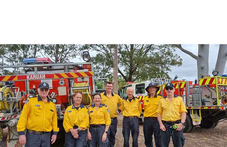RFS volunteers from Karuah and Medowie turned out to help attendees get ready for summer. Photo: Thomas O’Keefe.
