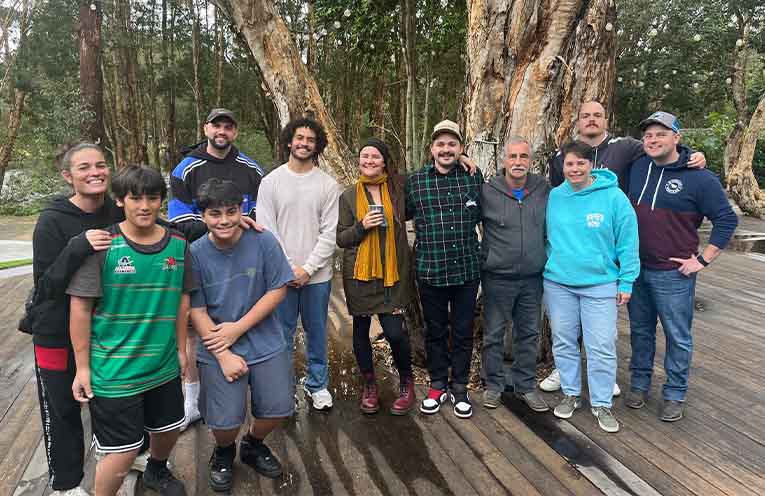 The organising committee at Murrook Culture Centre planning the event. Photo: supplied.