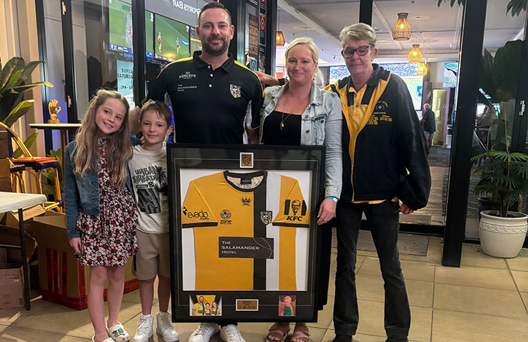 Canberra bound Nelson Bay FC official Todd Giles recognised for 20 years service