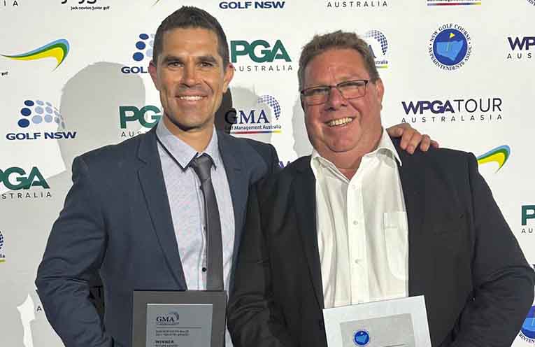Nelson Bay Golf Club’s Duard Nel and Greg Stynes honoured at NSW Golf Industry Awards