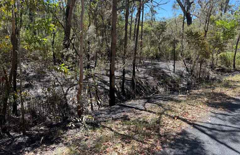 Suspicious bushfires endanger North Arm Cove
