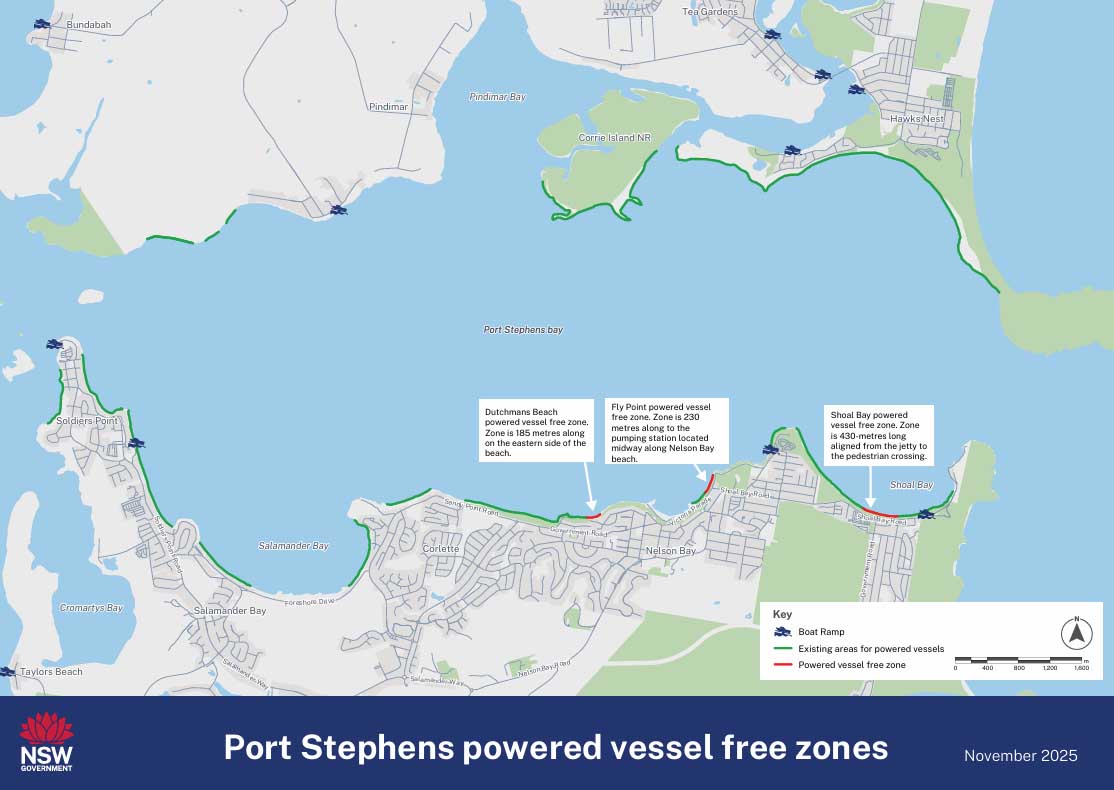 The three locations for the trial. Photo: NSW Gov.