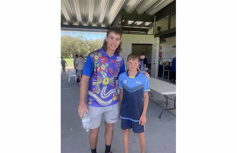 Newcastle Knights’ NRL star Fletcher Sharp was a popular drawcard.