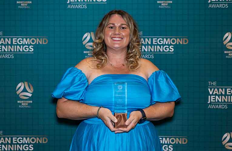 Top accolades for Nelson Bay FC player-coach Amber Grosser