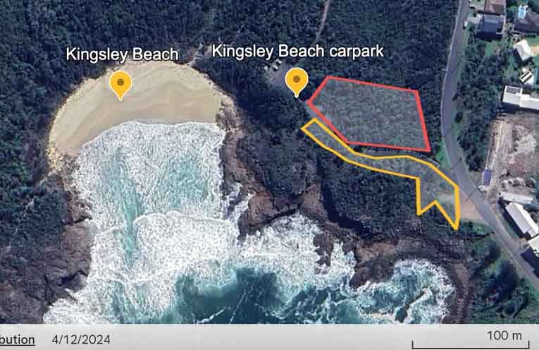 The southward entrance and the areas planned for rehabilitation.