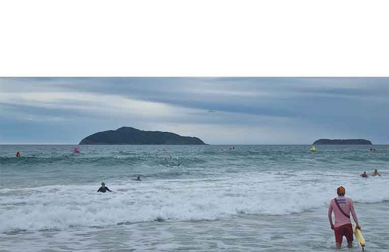 The TGHN SLSC Water Safety team was ready in support. Photo: Thomas O’Keefe.