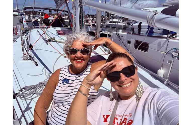 Sailing in the season opening ceremony with the Port Stephens Yacht Club.