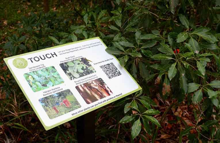 Sensory Trail signage.