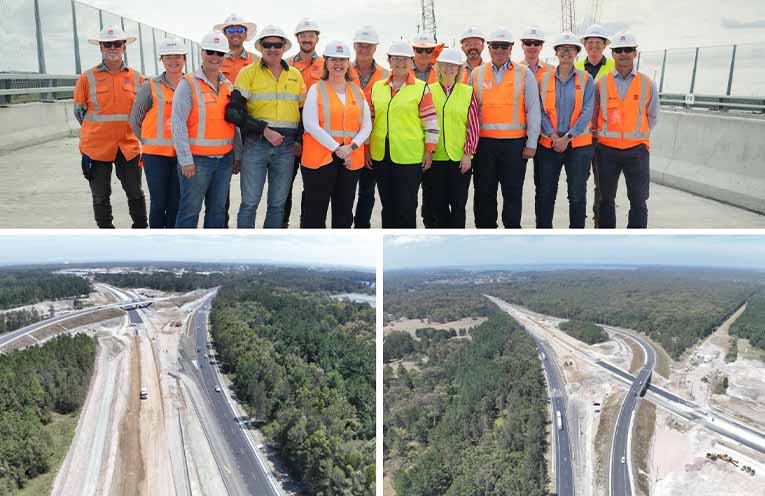 Major milestone reached with final bridge pilings installed on M1 to Raymond Terrace extension