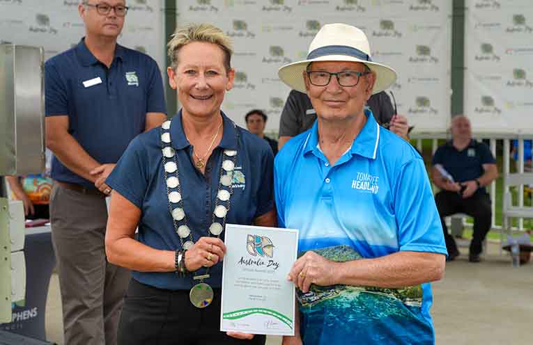 Peter Clough’s decades of dedication is recognised with Port Stephens Medal