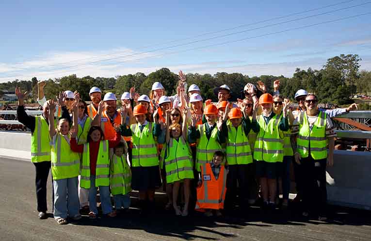 The Clarence Town community is celebrating the progress with their bridges.