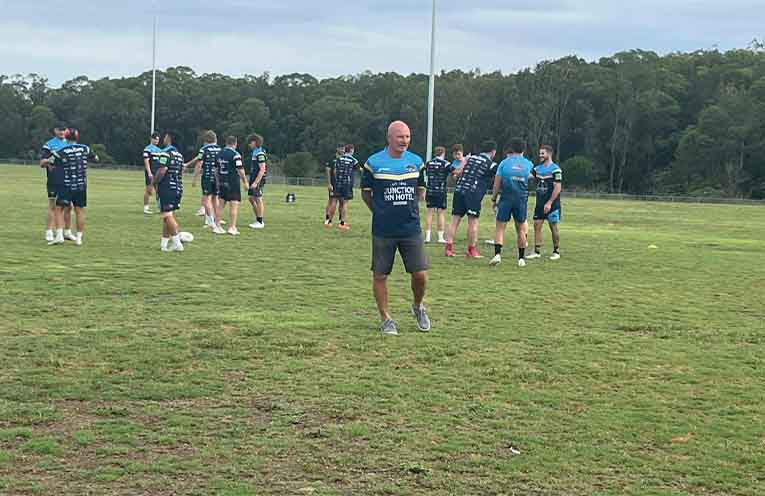 Peter Sterling at a Hawks training session earlier this year. Photo: Northern Hawks Facebook.