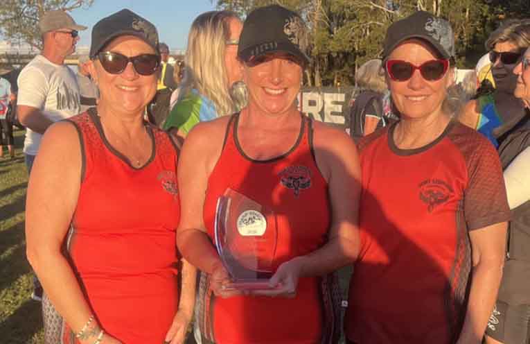 Port Stephens paddlers win at Wauchope Flamin’ Dragons regatta