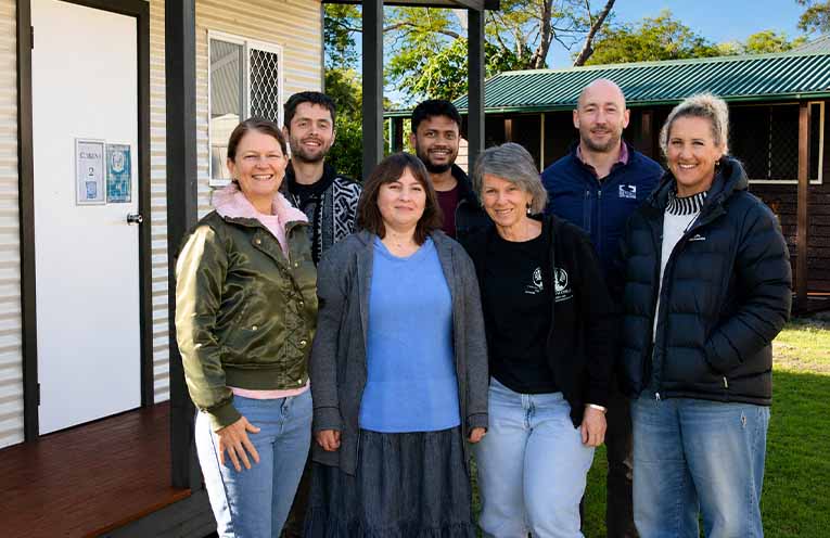 Part of the PSFaNS team, from left: Ann Fletcher - Assistant Manager, Blake Jarman, Jess Sturt, Shariff Islam, Kylee Anderson, Adrian Smith, and Maxine Battye.