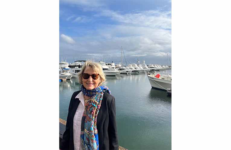 Helen Dugdale by the bay. Photo: Supplied