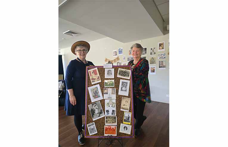 Vice President Rhonda wears her high school hat alongside President Barbara in the name of fundraising.