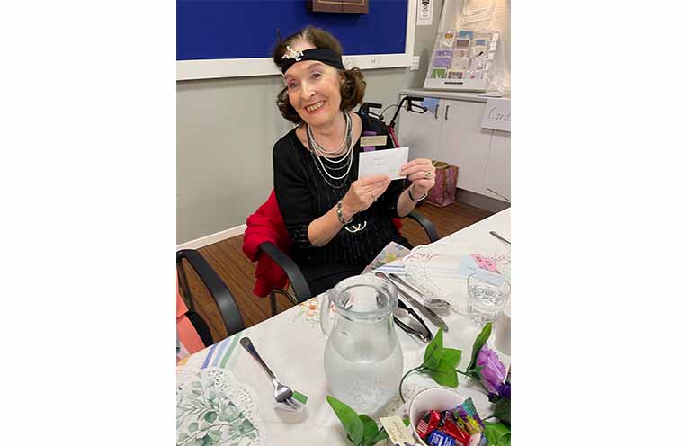 Anne donned her 1920s-inspired attire for the Myall River VIEW Club's vintage-themed birthday luncheon.