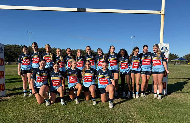 Nelson Bay Marlins’ under 16s make an impact in Hunter Junior League women’s tackle series
