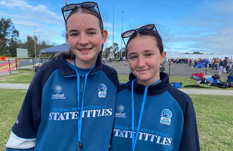 Recognition for talented Nelson Bay netballers Ciara, Sophie and Alexis