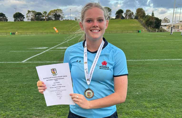 Schoolgirl star Zoe Smith earns national under-16s Sevens title with NSW
