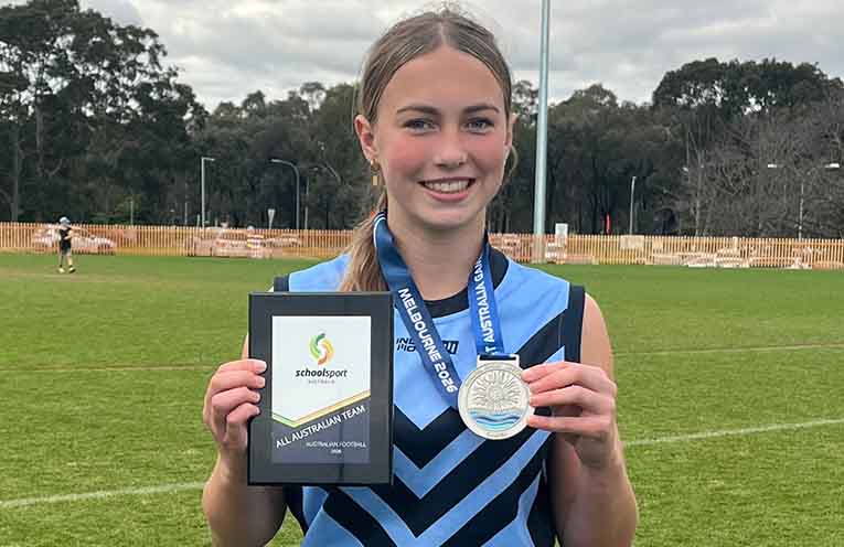 Emerging Medowie rover Scarlet Christie named in All Australian AFL squad