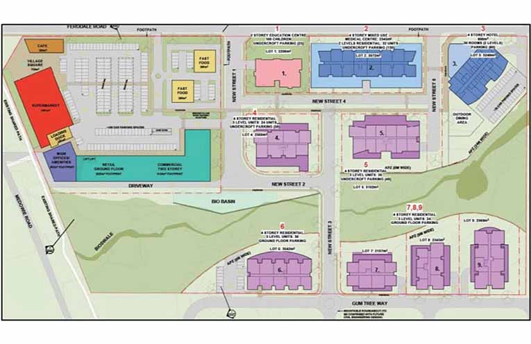 The latest concept plan for the future residential and commercial developments.
Supplied: Medowie Precinct D Planning Proposal by Port Stephens Council.