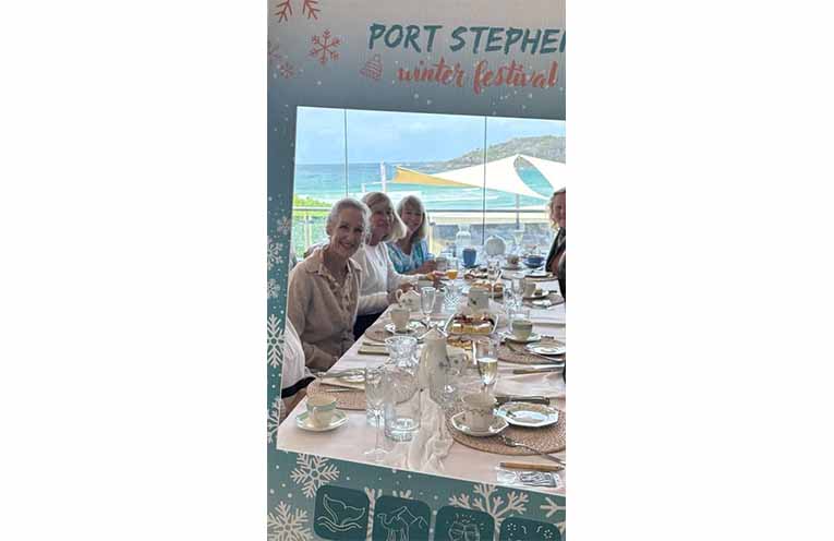 The borrowed china helped add an opulent feel to the Port Stephens Winter Festival High Tea.