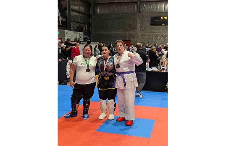 Carina Evangelo with fellow winning competitors from other clubs.