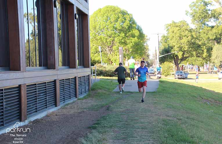 Parkrun participants make use of the existing path. Photo: Supplied by Raymond Terrace Parkrun.