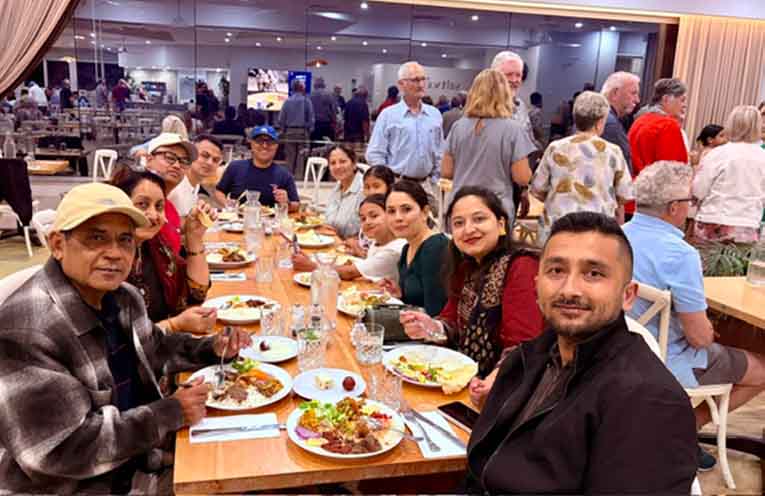 Monica Dhungana’s family and friends attended to stand beside local Nepalese families worried about relatives and communities back home. Photo: Jacie Whitfield.
