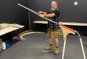 Giant flying fox lantern takes shape for Illuminate Raymond Terrace
