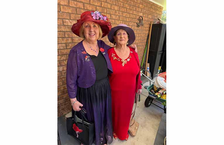 Lions Treasurer Rose with her mum, Doreen, enjoying High Tea. Photo: Althea Guinsberg.