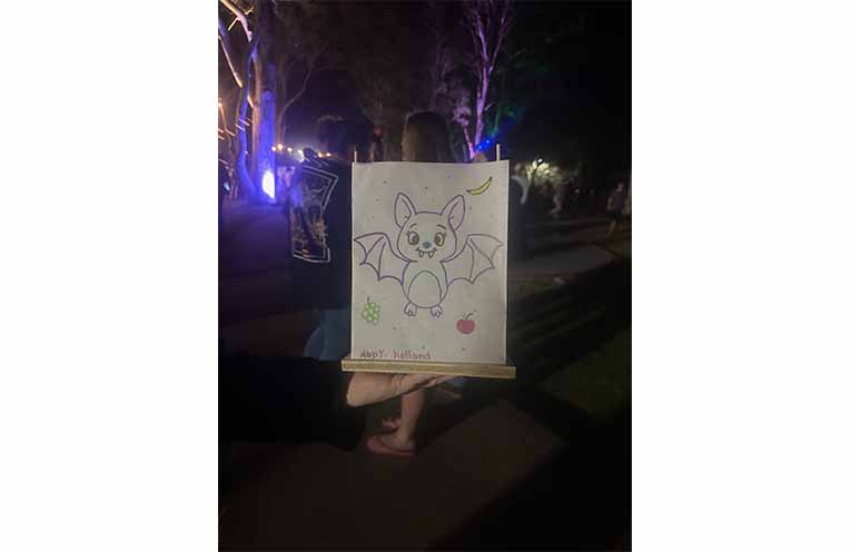 A little flying-fox lantern made by one of the students. Photo: Althea Guinsberg.