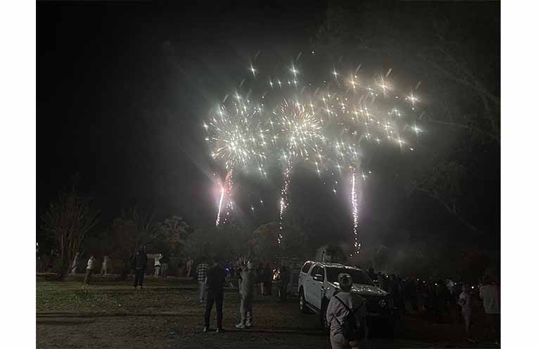 The fireworks display. Photo: Althea Guinsberg.