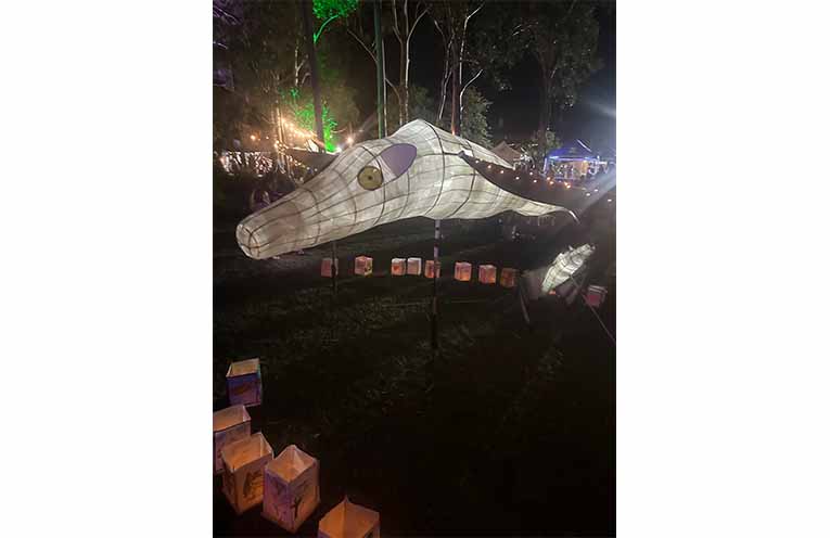 A flying-fox lantern on display. Photo: Althea Guinsberg.