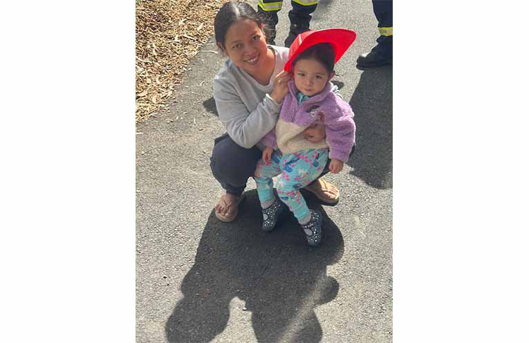 Two-year-old Olivia also got in on the action with her mum. Photo: Althea Guinsberg.