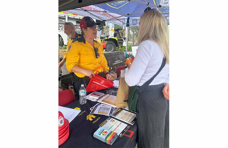 The
day was a great opportunity for Medowie residents to chat with local emergency service crews and learn more about fire safety. Photo: Althea Guinsberg.