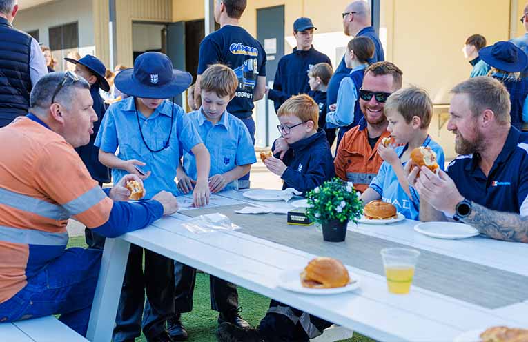 Dads, kids and quality time took over the schoolyard. Photo: Supplied.