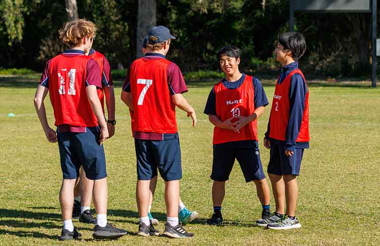A game of soccer helped bridge the cultural gap. Photo: Medowie Christian School.