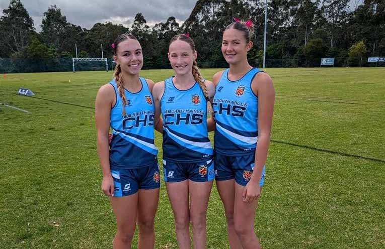 Touch football honours for talented Tomaree High School trio