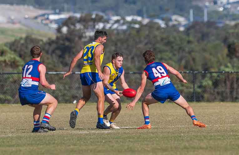Newcastle City Blues blitz Nelson Bay Marlins in AFL Seniors Cup semi-final