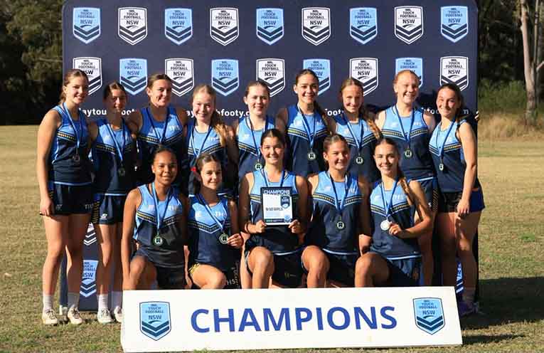 State touch football championship for Tomaree High School girls team