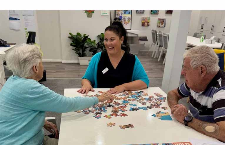 Various activities at the Stay Connected Activity Centre. Photos: Supplied by Maraya Fameli.